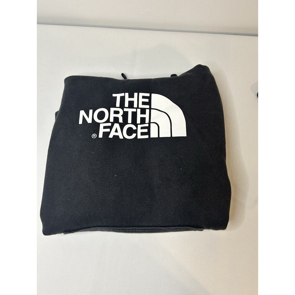 The North Face Hoodie Womens S Black Half Dome Spellout Logo Pullover Sweatshirt